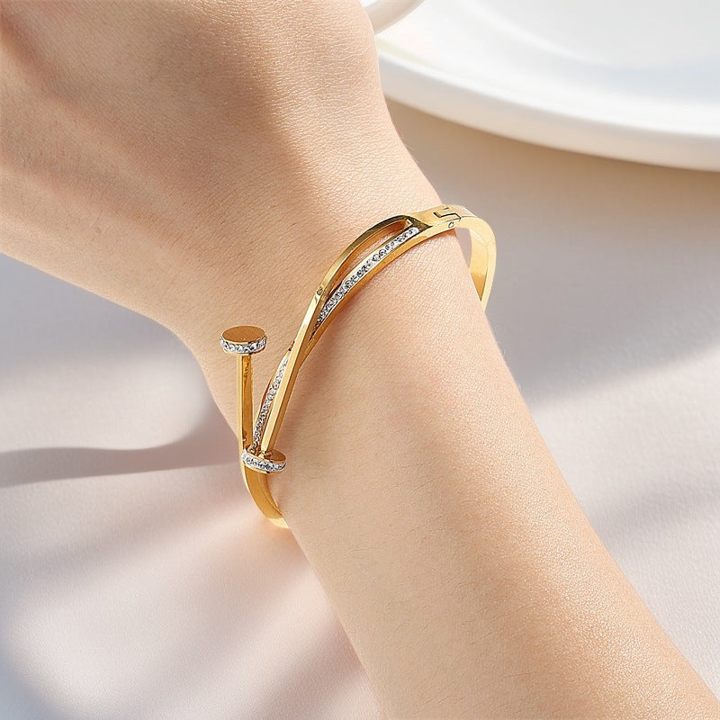 Nagel Kristall Diamant Armband