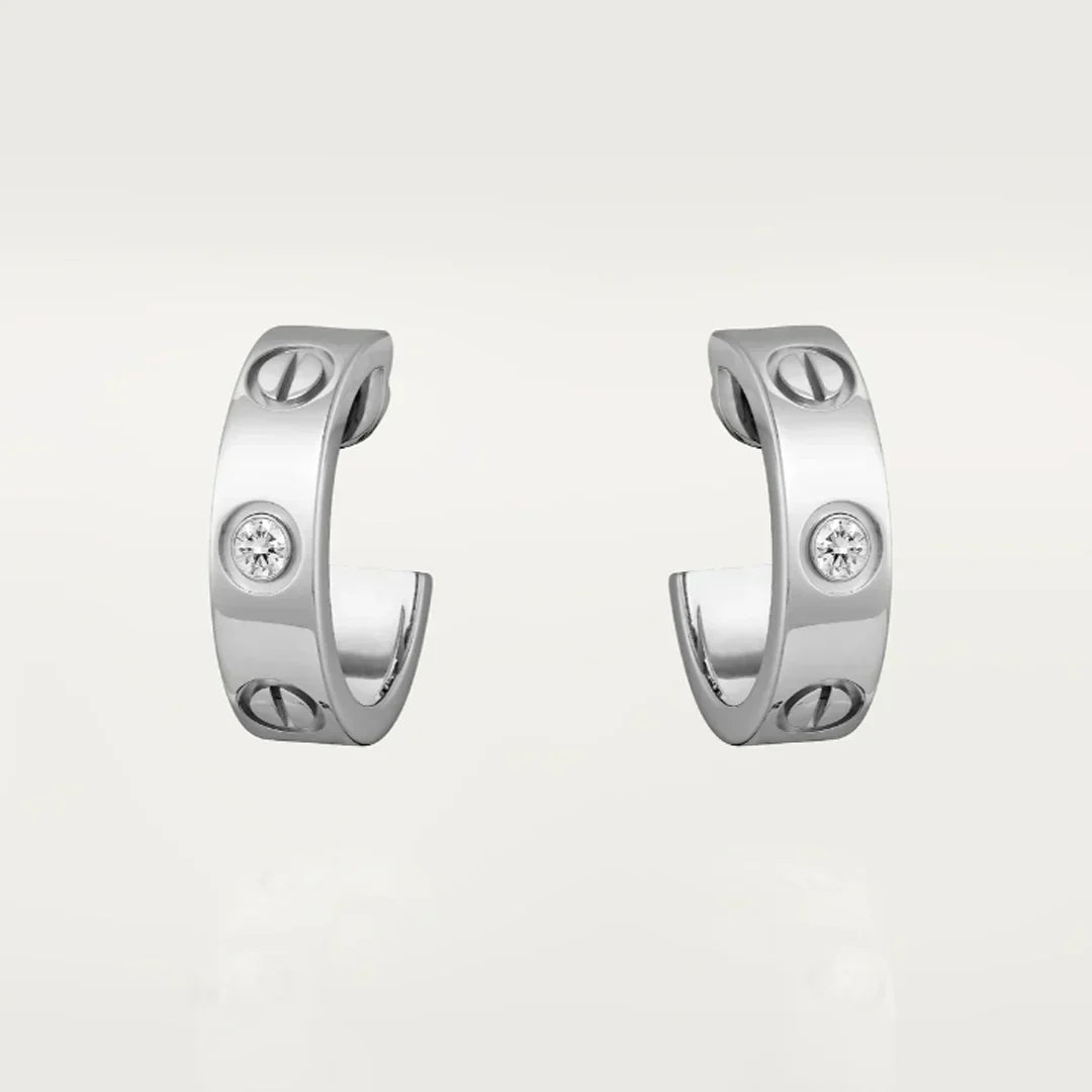 Jade Ohrringe - 2 Diamanten