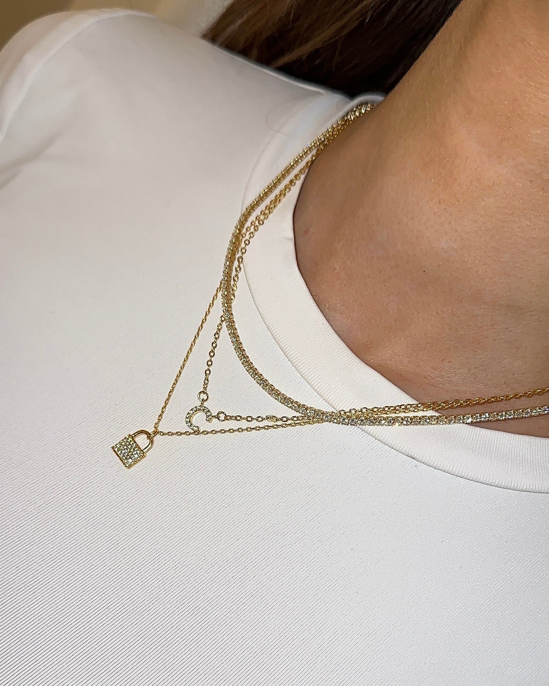 Initialen Halskette Gold