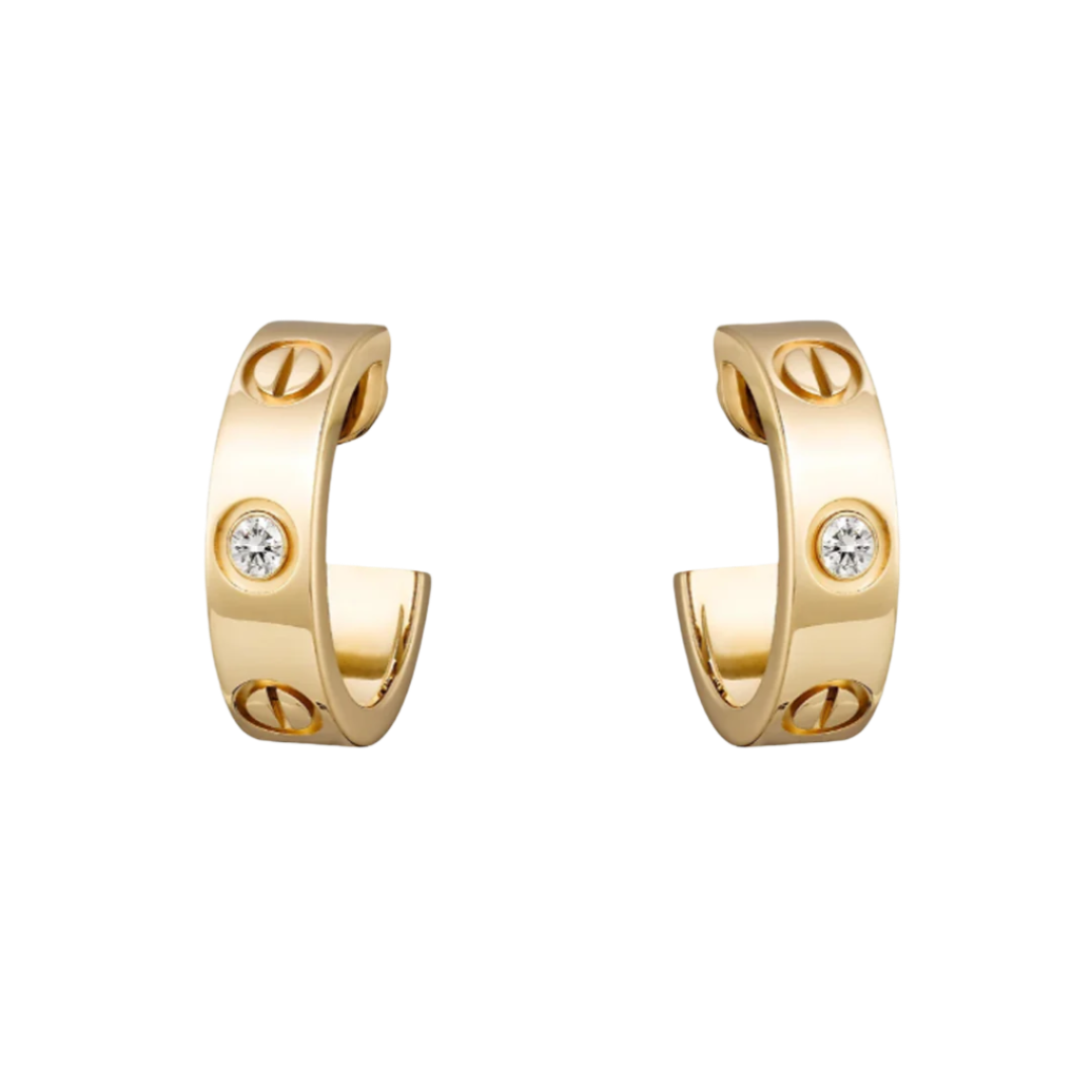 Jade Ohrringe - 2 Diamanten