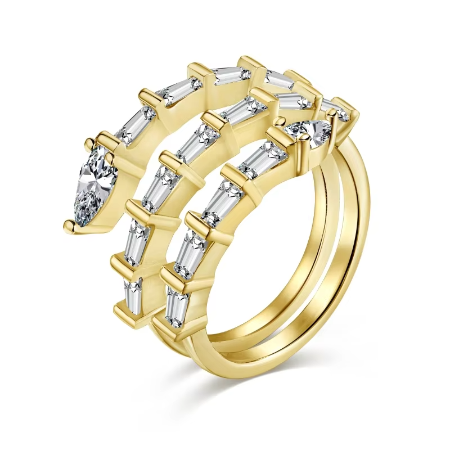 Schlangen Diamant Ring