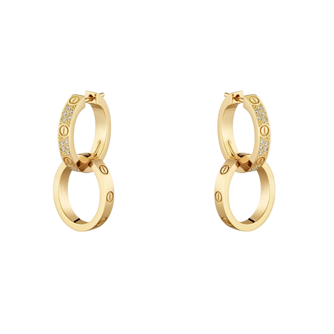 Love Ohrringe 2 Reifen - Diamant