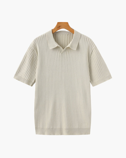 Premium Ribbed Polo - Old Money
