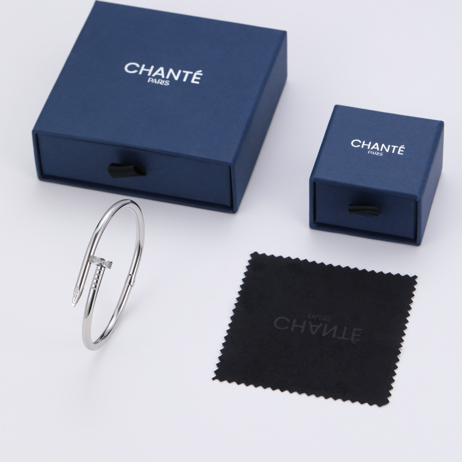 Nagel Armreif - Silber / Diamant